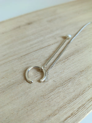 Sterling Silver Ear Cuff with Pearl