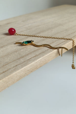 Crystal waves earrings