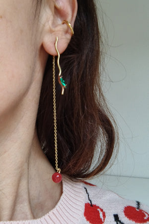 Crystal waves earrings