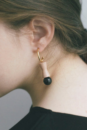 Mismatched BIcone earrings