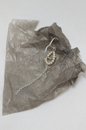 carla earrings, solid sterlir silver and swarovsky crystal pearls